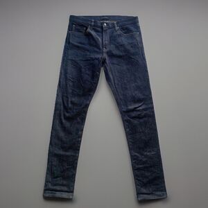Uniqlo Men’s Kaihara Japanese Selvedge Jeans Slim Straight 32X34(33.5) Indigo